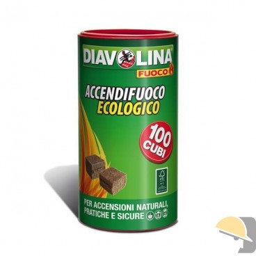 DIAVOLINA ACCENDIFUOCO ECOLOGICA BOX 100 ACCENSIONI