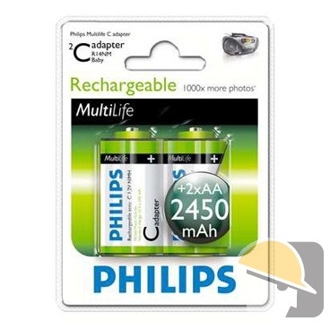 BATTERIA PHILIPS RICARIC. 1/2 TORCIA C 2450mAh (bl. pz.2)