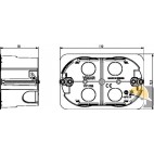 SCATOLA DA INCASSO PER CARTONGESSO 4 POSTI