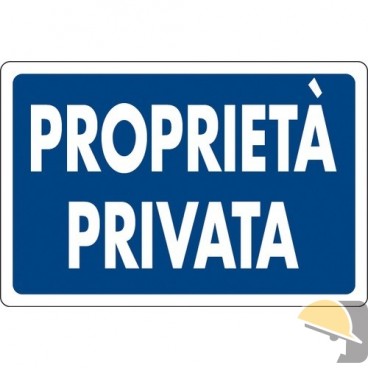 CARTELLO ALL. "PROPRIETA' PRIVATA" cm 30x20