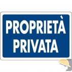 CARTELLO PLASTICA "PROPRIETA' PRIVATA" cm 30x20