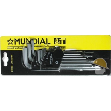 MUNDIAL CHIAVI MASCHIO ESAG. LUNGHE pz.9 CLIP PLASTICA