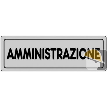 ETICHETTA ADESIVA "AMMINISTRAZIONE" cm 15x5