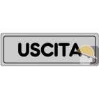 ETICHETTA ADESIVA "USCITA" cm 15x5