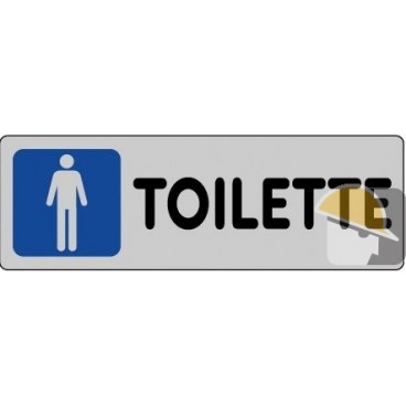 ETICHETTA ADESIVA "TOILETTE UOMO" cm 15x5