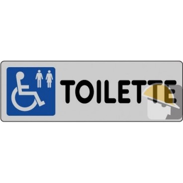 ETICHETTA ADESIVA "TOILETTE DISABILI" cm 15x5