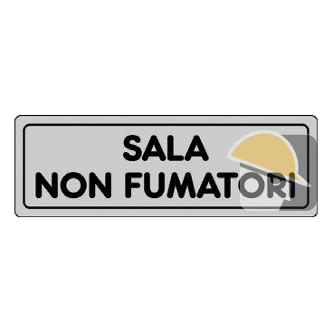 ETICHETTA ADESIVA "SALA NON FUMATORI" cm 15x5