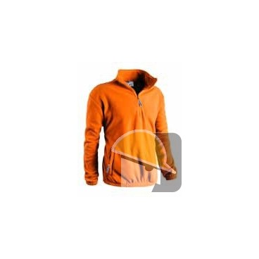 FELPA PILE MEZZA ZIP ARANCIO tg. L