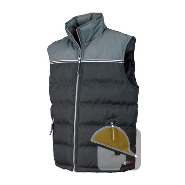 GILET ISSA MULTITASCHE OCEAN NERO GRIGIO tg. M