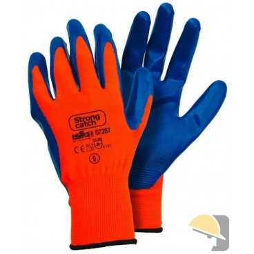 GUANTO ISSA NYLON SPALMATO NITRILE ARANCIO tg.  7