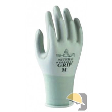 GUANTO SHOWA ANTISCIVOLO NITRILE BIANCO tg. 10/XXL