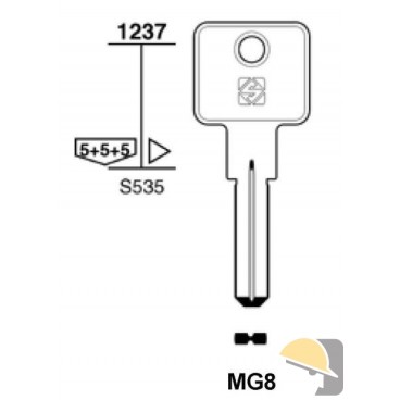 CHIAVE SILCA PUNZONATA MONTI MG8