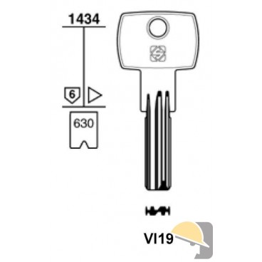 CHIAVE SILCA PUNZONATA VIRO VI19