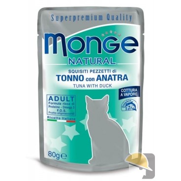 MONGE CAT BUSTA NATURAL tonno/anatra gr.80