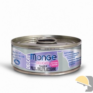 MONGE CAT SUPERPREMIUM DELICATE gr.80 pollo/omelet/acciughe