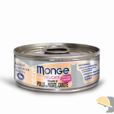 MONGE CAT SUPERPREMIUM DELICATE gr.80 pollo/patate/carote