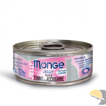 MONGE CAT SUPERPREMIUM JELLY gr.80 pezzi tonno/acciughe