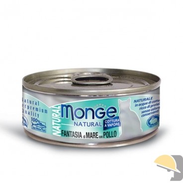 MONGE CAT SUPERPREMIUM NATURAL gr.80 fantasia di mare/pollo