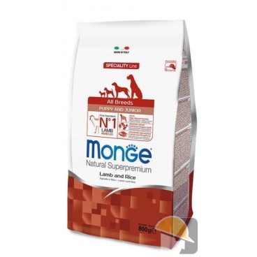 MONGE DOG ALL BREEDS PUPPY/JUNIOR AGNELLO RISO kg 2,5