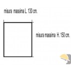 IRS ZANZARIERA ADESIVA PER FINESTRA cm 130x150 NERA