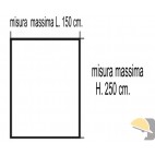 IRS ZANZARIERA TENDA ECCO DROP cm 150x250 MARRONE