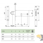 SERRATURA OMEC RULLO REG. C/MANDATE mod. 385 E-60