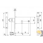 SERRATURA OMEC SCROCCO REG. C/MANDATE mod. 780 E-70