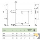 SERRATURA OMEC RULLO REG. CON MANDATE mod. 795 E-70