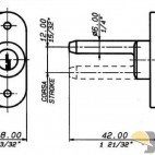 MERONI SERRATURA PER CHIUSURE MULTIPLE 2134 NERO CIL. mm 20