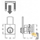 MERONI SERRATURA A LEVA FISS. SEEGER 2C256 CIL. mm 19 NERO