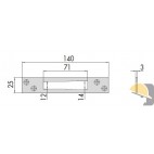 CONTROPIASTRA CISA INOX mm 25x3