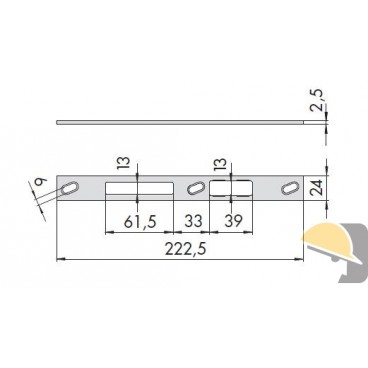 CONTROPIASTRA CISA INOX mm 24x3