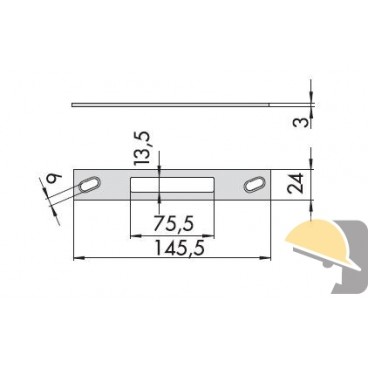 CONTROPIASTRA CISA INOX mm 24x3