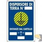 CARTELLO PLASTICA "DISPERSORE DI TERRA" cm 20x30