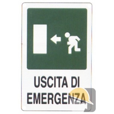 CARTELLO ALL. "USCITA DI EMERGENZA" cm 20x30 SX