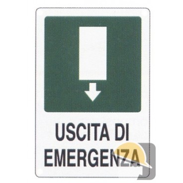 CARTELLO ALL. "USCITA DI EMERGENZA" cm 30x20 DX