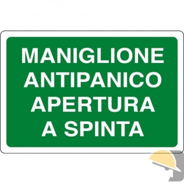 CARTELLO ALL. "MANIGLIONE ANTIPANICO" cm 30x20