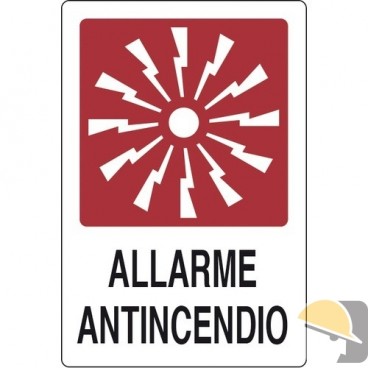 CARTELLO ALL. "ALLARME ANTINCENDIO" cm 20x30