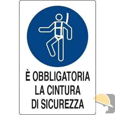 CARTELLO ALL. "OBBLIGO USO CINTURA SICUREZZA" cm 20x30