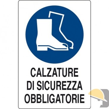 CARTELLO ALL. "OBBLIGO CALZATURE SICUREZZA" cm 20x30