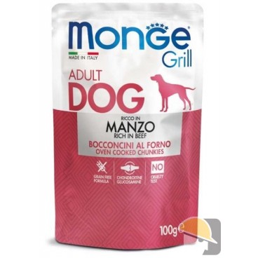 MONGE DOG GRILL BUSTE manzo gr.100