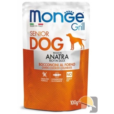 MONGE DOG GRILL BUSTE SENIOR anatra gr.100