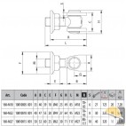 COMUNELLO CARDINE C/ALI E DADO REGOLABILE art.160 M22