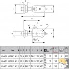 COMUNELLO CARDINE A FASCETTA E DADO REGOLABILE M18 d. 30