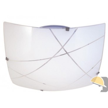 VELAMP PLAFONIERA QUADRA CON DIFFUSORE VETRO MIRA E27 cm 40