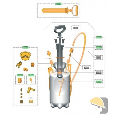 ACCESS. GDM POMPA PRESSIONE KIT CINGHIE + TESTINE