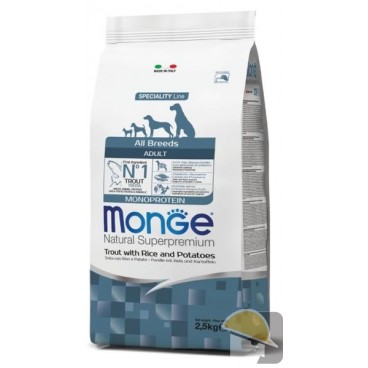 MONGE DOG ALL BREEDS ADULT MONOPROTEICO TROTA Kg. 2,5