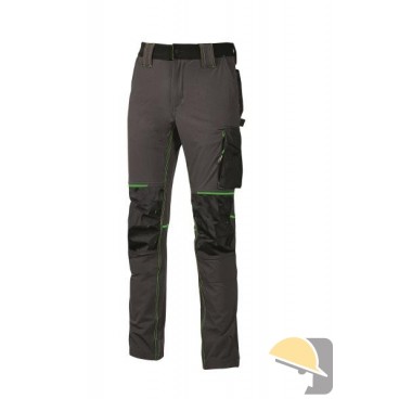 PANTALONE U-POWER ATOM ASPHALT GREY/GREEN tg. M