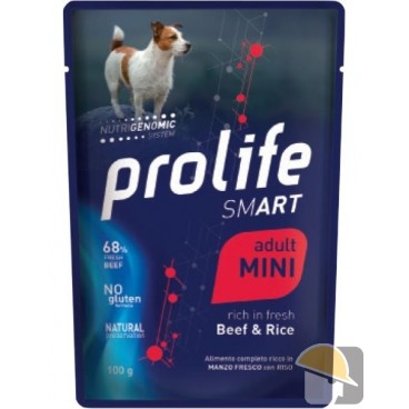 PROLIFE DOG WET BUSTA gr 100 SMART ADULT BEEF & RISO