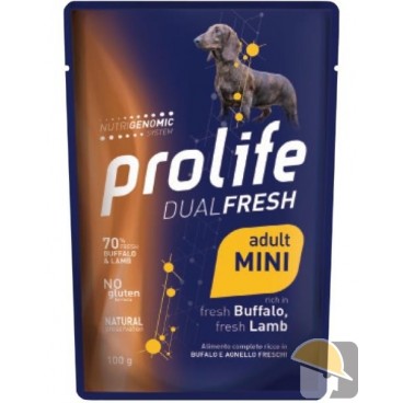 PROLIFE DOG WET BUSTA gr 100 DUALFRESH BUFALO/AGNELLO